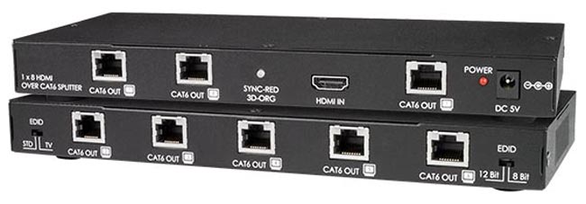 Splitter y extensor HDMI de 8 puertos 