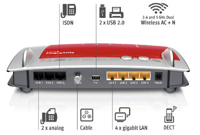 Cable módem router con DECT