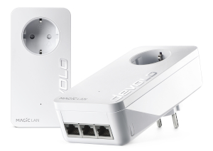 Adaptador PLC con tres puertos Gigabit LAN