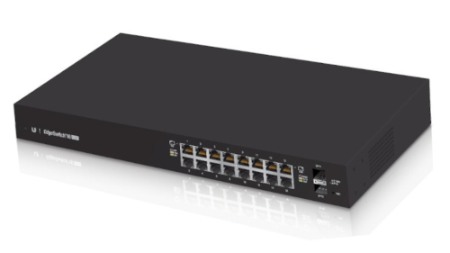 Switch de 16 puertos Gigabit y 2 SFP con PoE 802.3 af/at 24 V pasivo