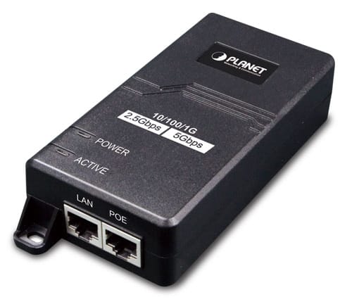 Inyector PoE+ de un solo puerto multigigabit POE-165