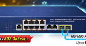 Switch gestionado PoE+ GS-4210-8P2C