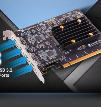 Tarjeta adaptadora Allegro Pro USB-C PCIe 3.0 de 8 puertos a 10 Gbps