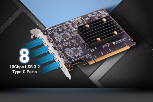 Tarjeta adaptadora Allegro Pro USB-C PCIe 3.0 de 8 puertos a 10 Gbps