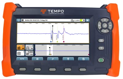 TV220E CableScout TDR con pantalla táctil de 7” para técnicos de televisión por cable