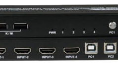 Switches KVM UNIMUX-HD4K18GB-4LC de 2 y 4 puertos