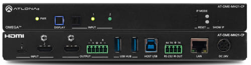 NAT-OME-MH21-CP Switcher de dos entradas para HDMI y USB-C con hub USB 3.0