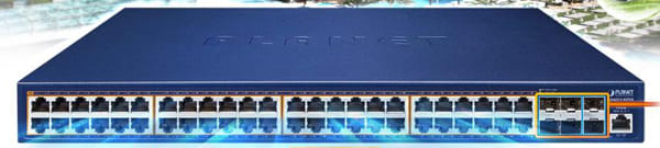 Switch Ethernet gestionado GS-6311-48P6X de 54 puertos