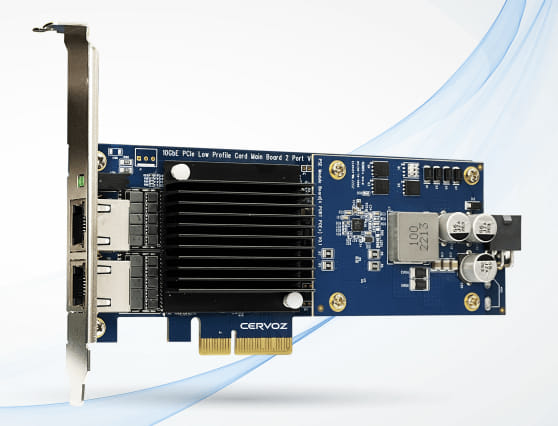 MEC-LAN-PL502P tarjeta PCIe Ethernet 10GbE con módulo PoE+